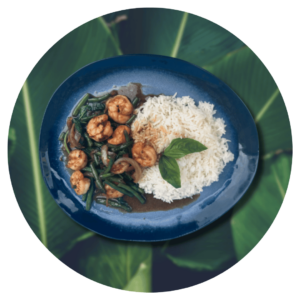 Pad Kraprow Khung Crevettes